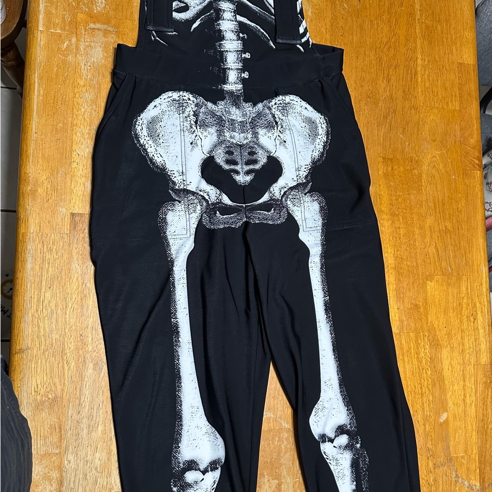 Blackmilk Skeleton Print Overalls